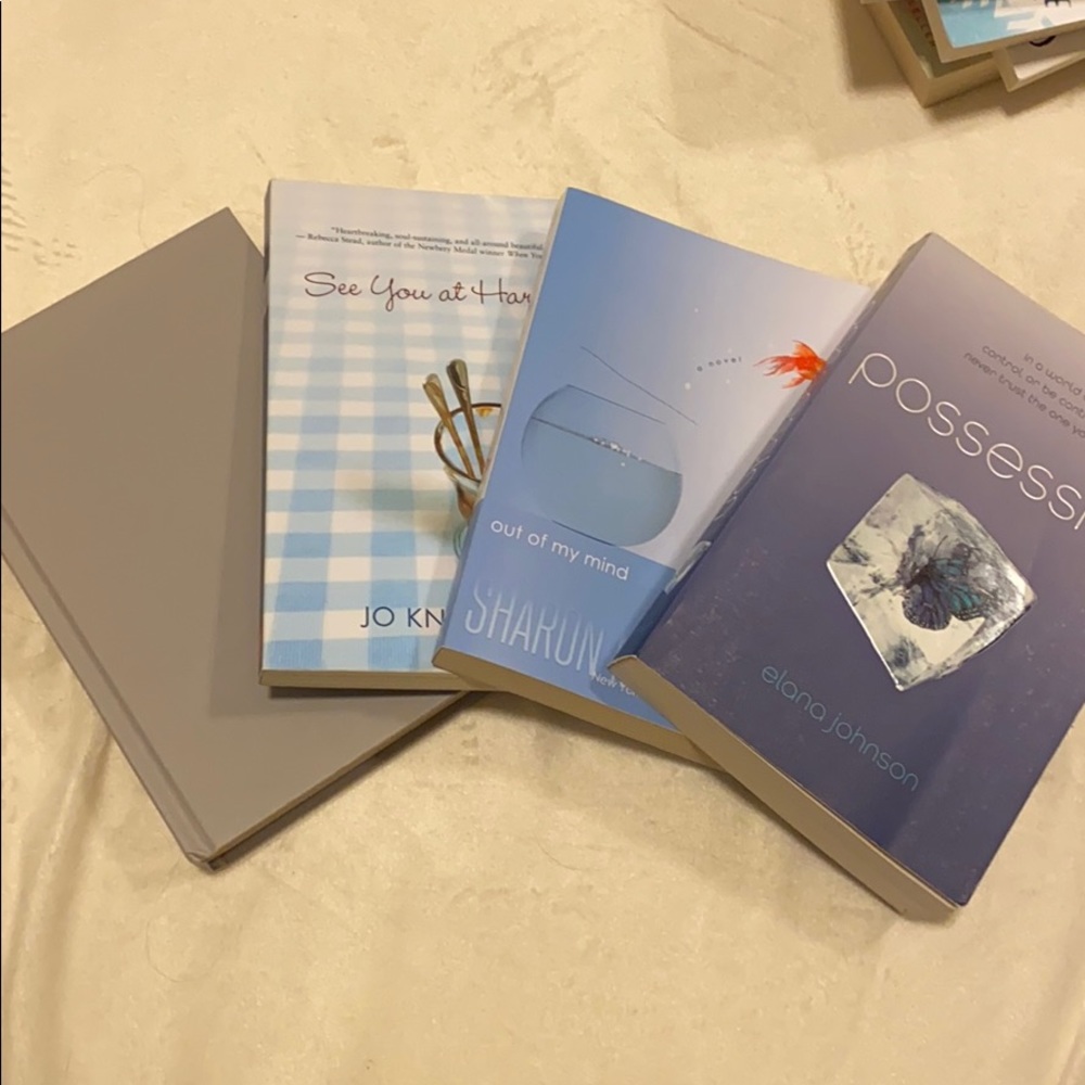 Set of Blue aesthetic books
